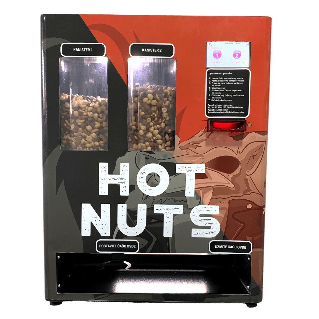 Hot nuts vending machine